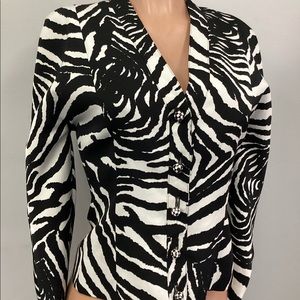 Christian Dior zebra print blazer
